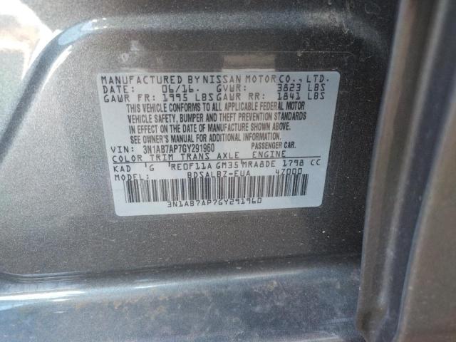 Photo 9 VIN: 3N1AB7AP7GY291960 - NISSAN SENTRA S 