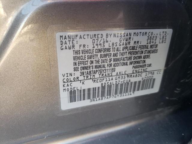 Photo 11 VIN: 3N1AB7AP7GY311169 - NISSAN SENTRA 