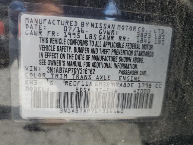 Photo 11 VIN: 3N1AB7AP7GY316162 - NISSAN SENTRA S 