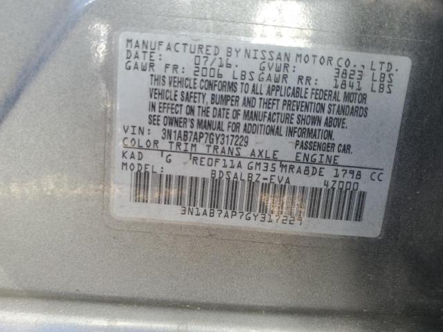 Photo 11 VIN: 3N1AB7AP7GY317229 - NISSAN SENTRA 