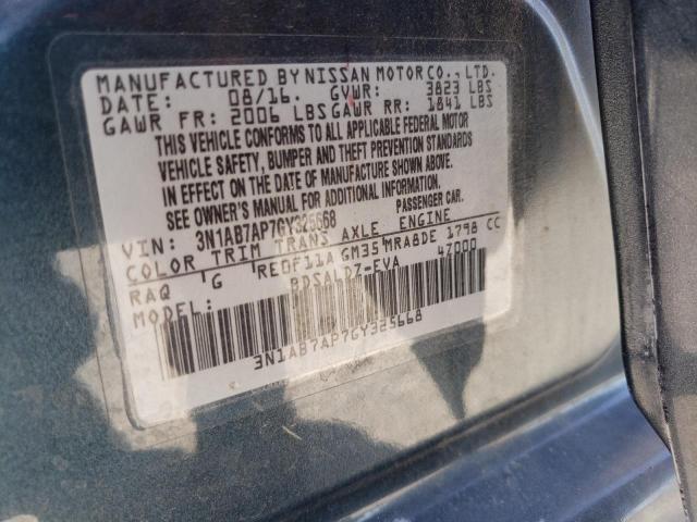 Photo 9 VIN: 3N1AB7AP7GY325668 - NISSAN SENTRA S 