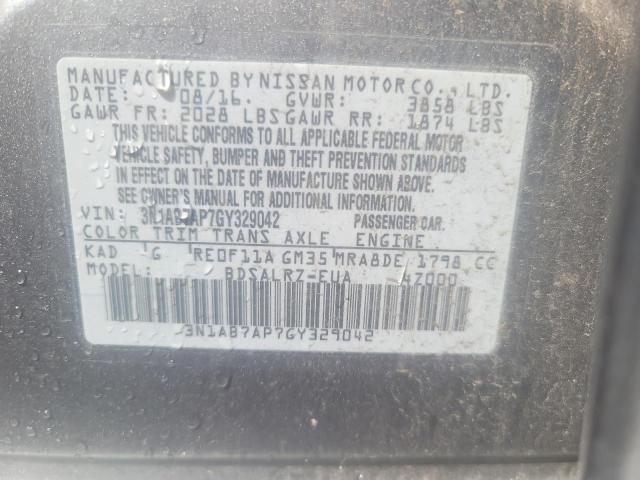 Photo 11 VIN: 3N1AB7AP7GY329042 - NISSAN SENTRA S 