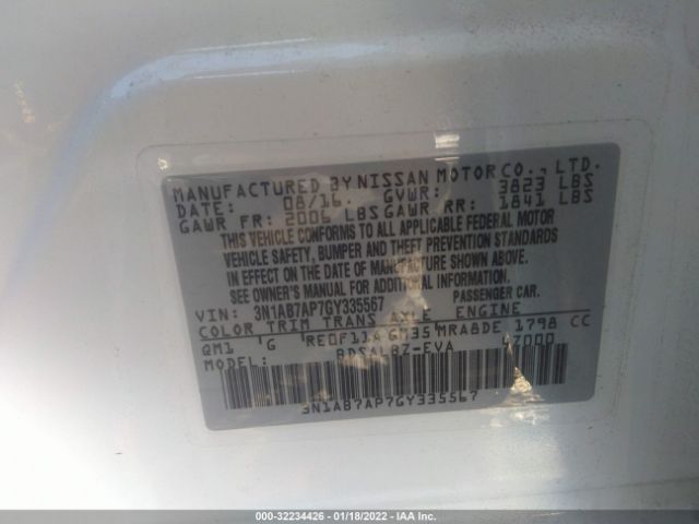 Photo 8 VIN: 3N1AB7AP7GY335567 - NISSAN SENTRA 