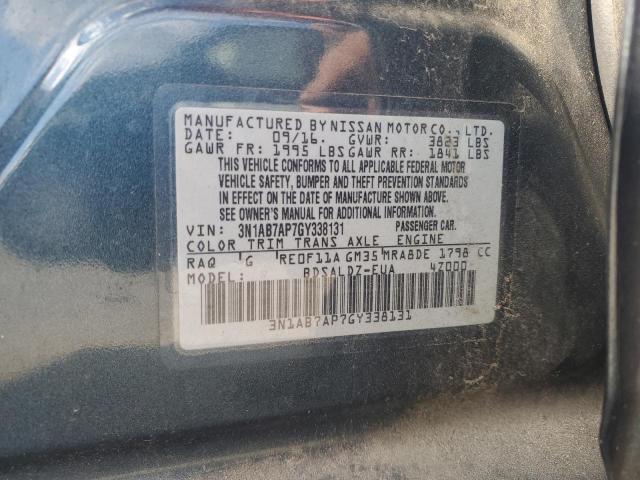 Photo 11 VIN: 3N1AB7AP7GY338131 - NISSAN SENTRA S 