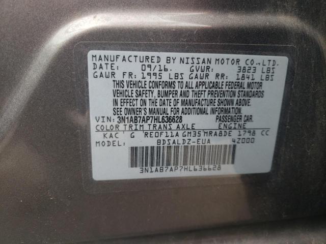 Photo 9 VIN: 3N1AB7AP7HL636628 - NISSAN SENTRA S 