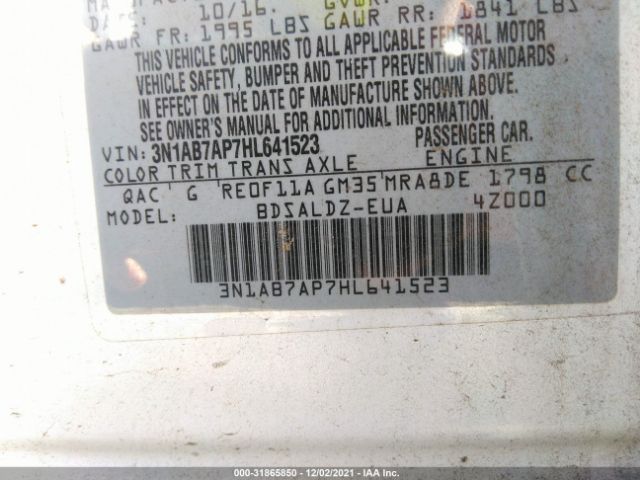 Photo 8 VIN: 3N1AB7AP7HL641523 - NISSAN SENTRA 