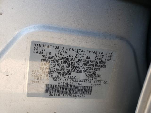 Photo 9 VIN: 3N1AB7AP7HL664090 - NISSAN SENTRA S 