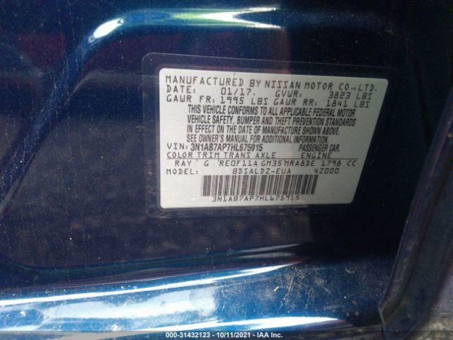 Photo 8 VIN: 3N1AB7AP7HL675915 - NISSAN SENTRA 