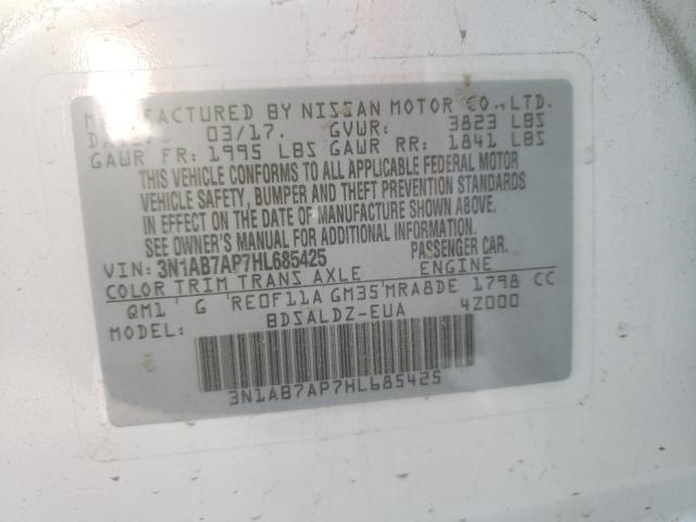 Photo 9 VIN: 3N1AB7AP7HL685425 - NISSAN SENTRA S 