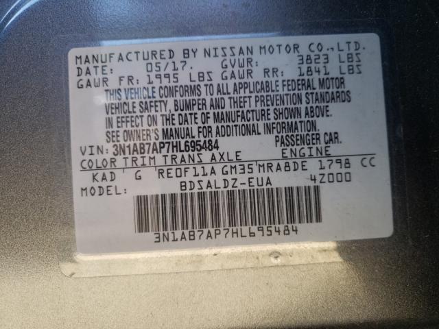 Photo 9 VIN: 3N1AB7AP7HL695484 - NISSAN SENTRA S 