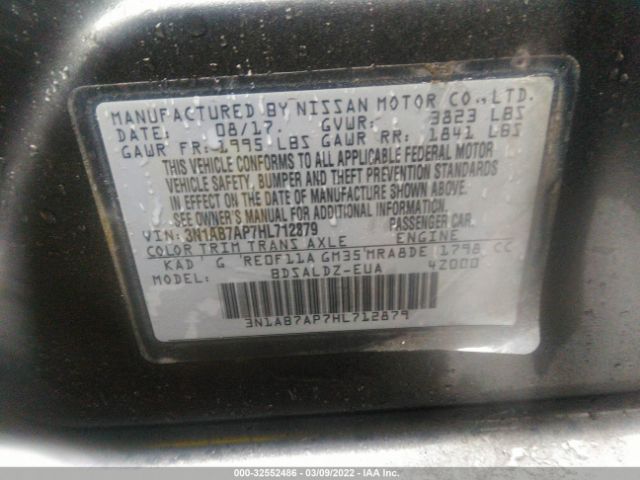 Photo 8 VIN: 3N1AB7AP7HL712879 - NISSAN SENTRA 