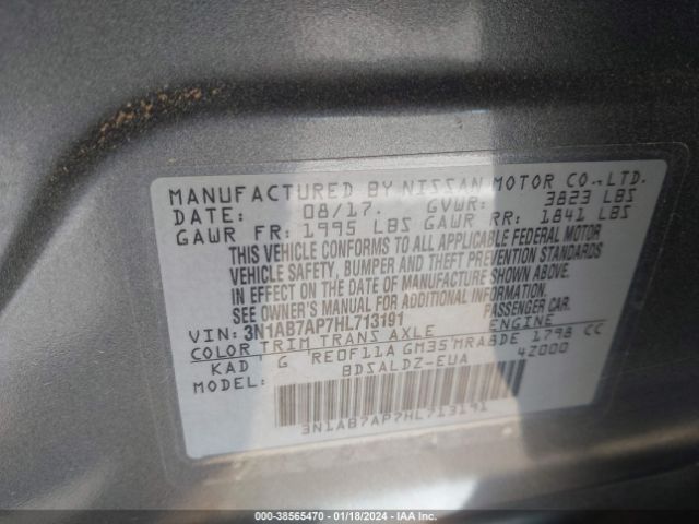 Photo 8 VIN: 3N1AB7AP7HL713191 - NISSAN SENTRA 