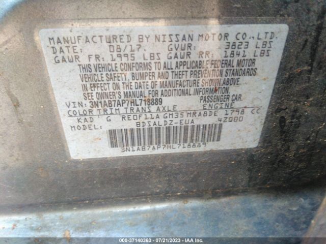 Photo 8 VIN: 3N1AB7AP7HL718889 - NISSAN SENTRA 