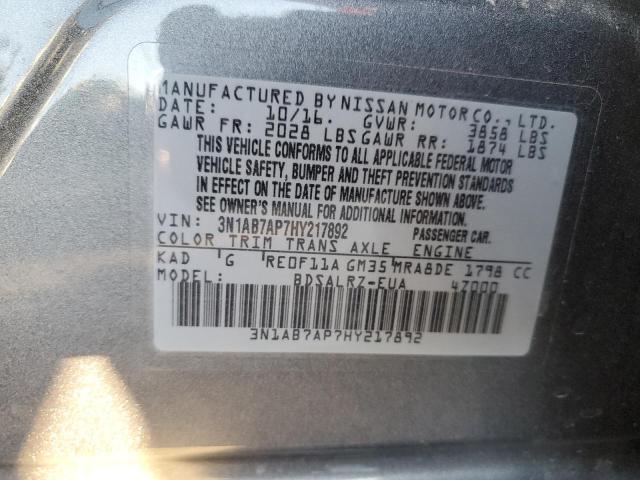 Photo 11 VIN: 3N1AB7AP7HY217892 - NISSAN SENTRA 