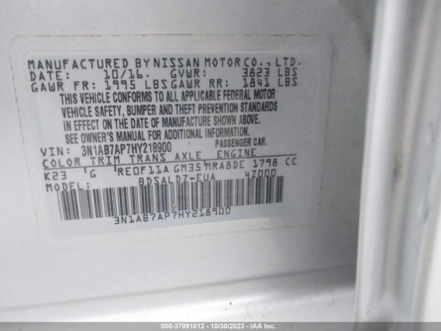 Photo 8 VIN: 3N1AB7AP7HY218900 - NISSAN SENTRA 