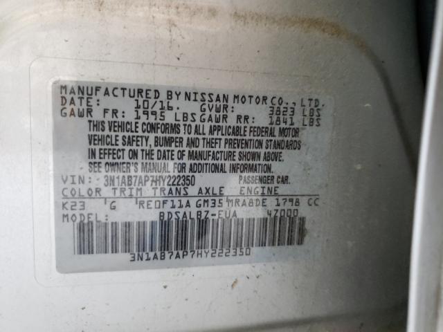 Photo 9 VIN: 3N1AB7AP7HY222350 - NISSAN SENTRA S 