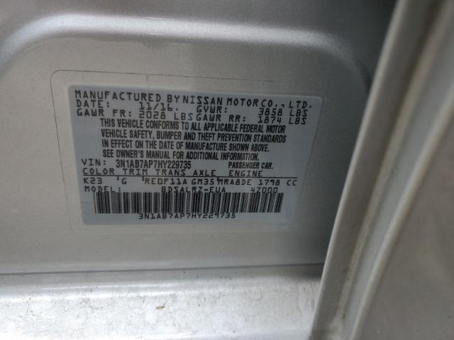 Photo 11 VIN: 3N1AB7AP7HY229735 - NISSAN SENTRA 