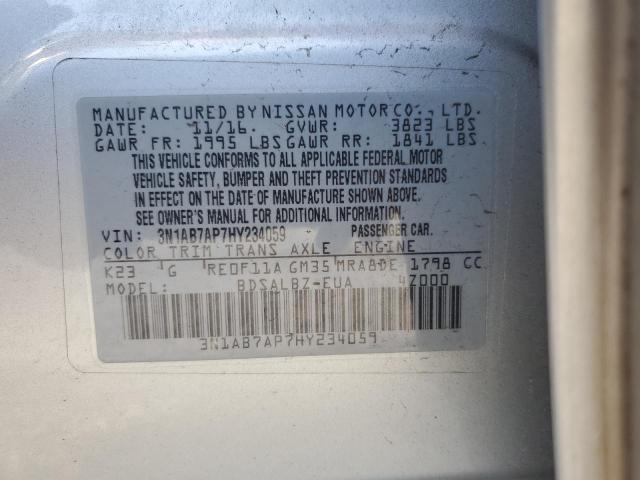 Photo 11 VIN: 3N1AB7AP7HY234059 - NISSAN SENTRA 