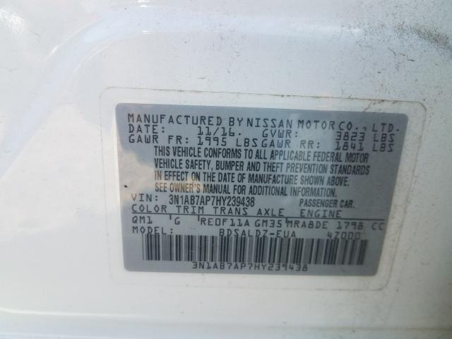 Photo 9 VIN: 3N1AB7AP7HY239438 - NISSAN SENTRA S 