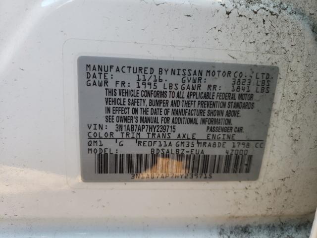 Photo 9 VIN: 3N1AB7AP7HY239715 - NISSAN SENTRA S 