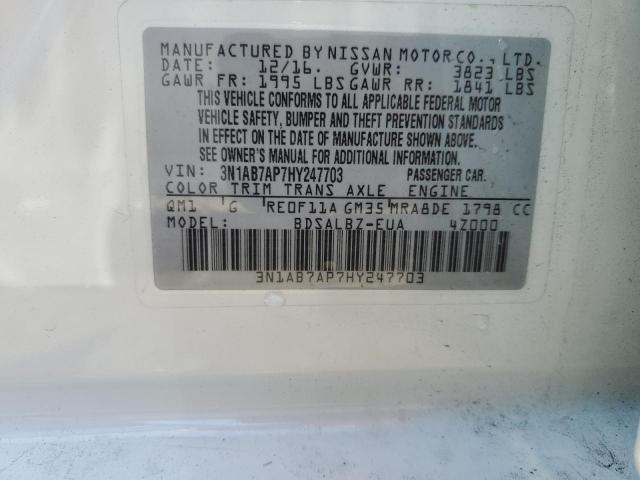 Photo 9 VIN: 3N1AB7AP7HY247703 - NISSAN SENTRA S 