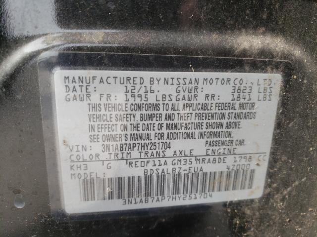 Photo 9 VIN: 3N1AB7AP7HY251704 - NISSAN SENTRA S 