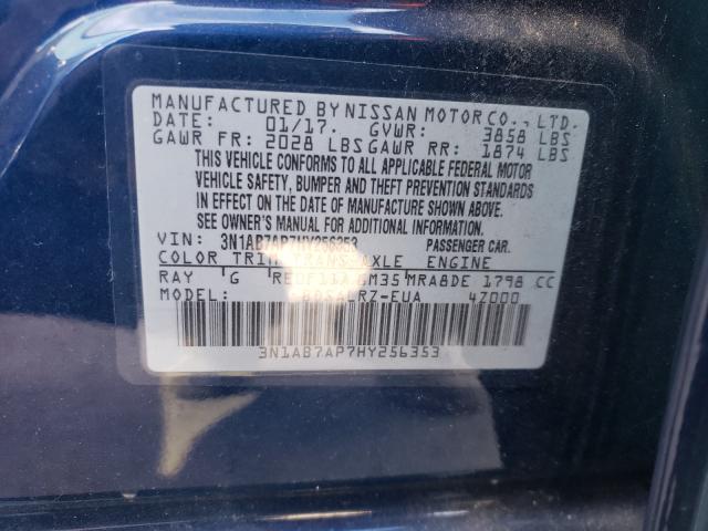 Photo 9 VIN: 3N1AB7AP7HY256353 - NISSAN SENTRA S 