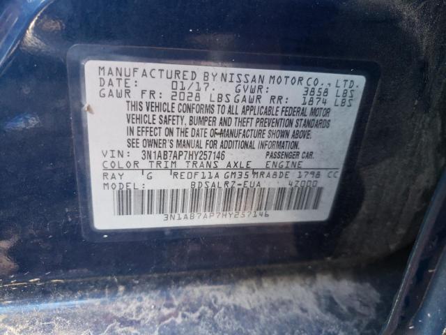 Photo 9 VIN: 3N1AB7AP7HY257146 - NISSAN SENTRA S 