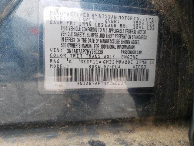 Photo 11 VIN: 3N1AB7AP7HY260239 - NISSAN SENTRA S 