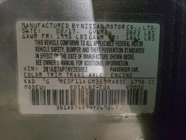 Photo 11 VIN: 3N1AB7AP7HY269863 - NISSAN SENTRA 