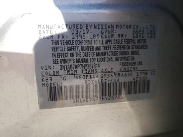 Photo 9 VIN: 3N1AB7AP7HY287814 - NISSAN SENTRA S 