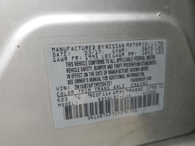 Photo 11 VIN: 3N1AB7AP7HY294701 - NISSAN SENTRA 