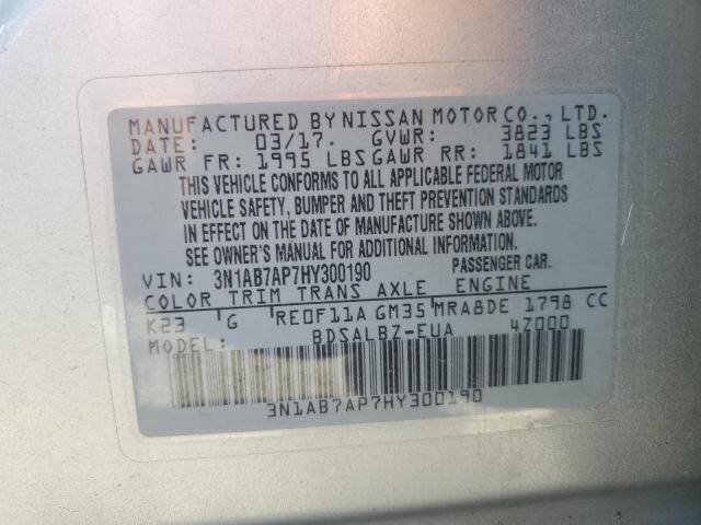 Photo 11 VIN: 3N1AB7AP7HY300190 - NISSAN SENTRA S 