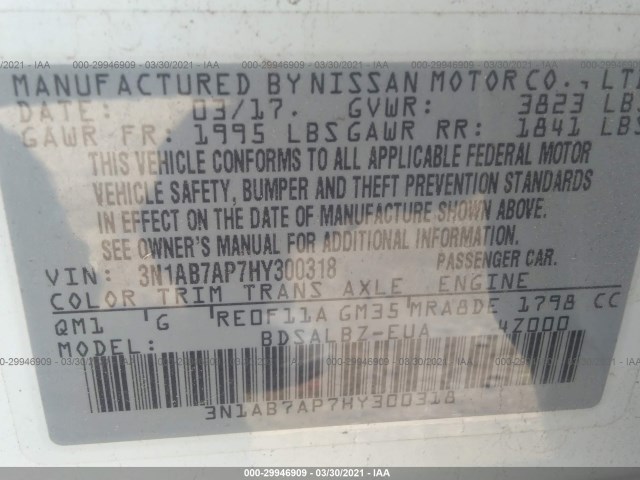 Photo 8 VIN: 3N1AB7AP7HY300318 - NISSAN SENTRA 