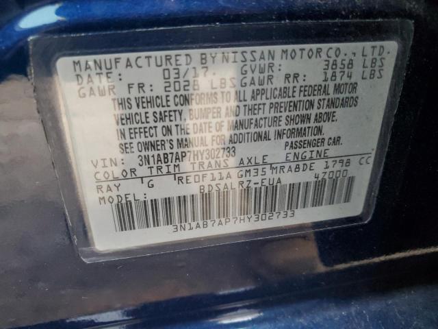 Photo 11 VIN: 3N1AB7AP7HY302733 - NISSAN SENTRA 