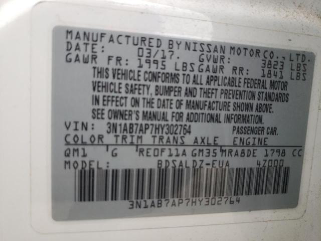 Photo 12 VIN: 3N1AB7AP7HY302764 - NISSAN SENTRA S 