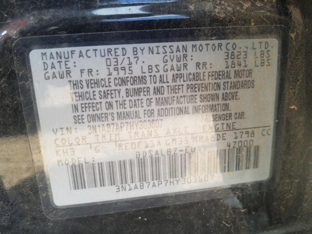 Photo 9 VIN: 3N1AB7AP7HY303607 - NISSAN SENTRA S 