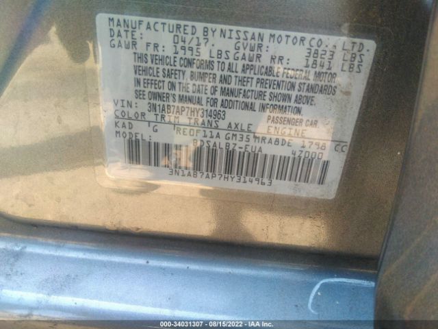 Photo 8 VIN: 3N1AB7AP7HY314963 - NISSAN SENTRA 