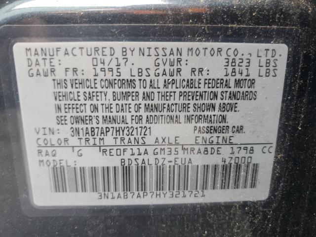 Photo 11 VIN: 3N1AB7AP7HY321721 - NISSAN SENTRA S 