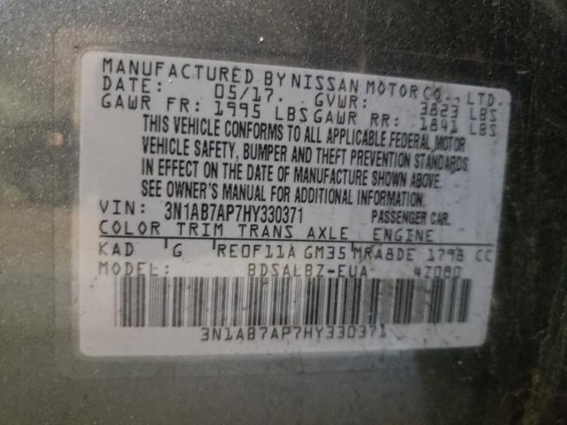 Photo 9 VIN: 3N1AB7AP7HY330371 - NISSAN SENTRA S 