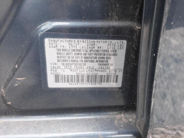 Photo 11 VIN: 3N1AB7AP7HY348790 - NISSAN SENTRA S 