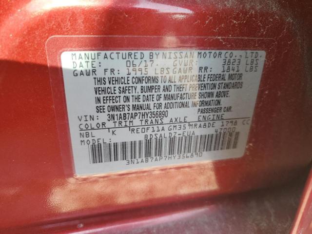 Photo 11 VIN: 3N1AB7AP7HY356890 - NISSAN SENTRA S 