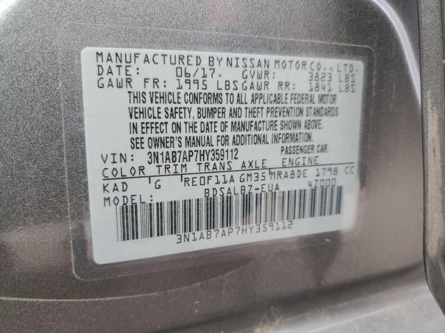 Photo 12 VIN: 3N1AB7AP7HY359112 - NISSAN SENTRA S 