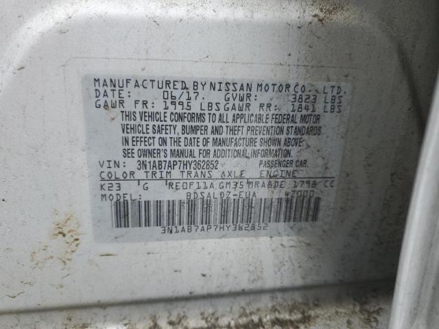 Photo 12 VIN: 3N1AB7AP7HY362852 - NISSAN SENTRA 