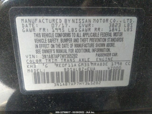 Photo 8 VIN: 3N1AB7AP7HY365282 - NISSAN SENTRA 