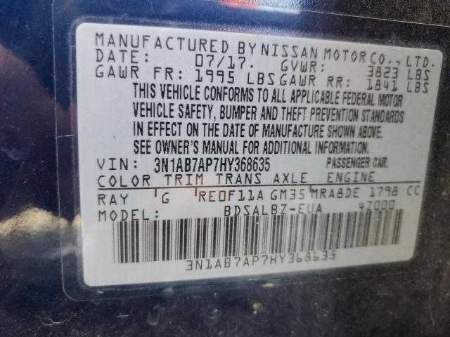 Photo 11 VIN: 3N1AB7AP7HY368635 - NISSAN SENTRA 