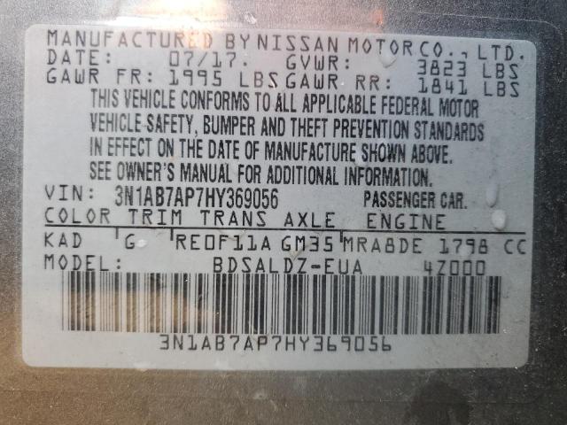 Photo 11 VIN: 3N1AB7AP7HY369056 - NISSAN SENTRA 