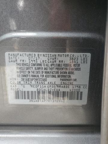 Photo 12 VIN: 3N1AB7AP7HY372460 - NISSAN SENTRA 