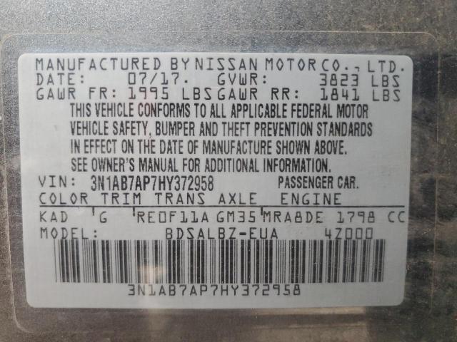 Photo 11 VIN: 3N1AB7AP7HY372958 - NISSAN SENTRA 