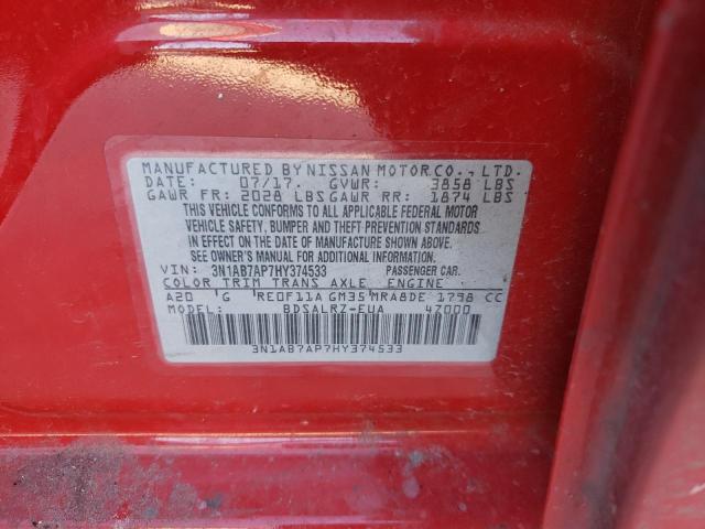 Photo 11 VIN: 3N1AB7AP7HY374533 - NISSAN SENTRA S 